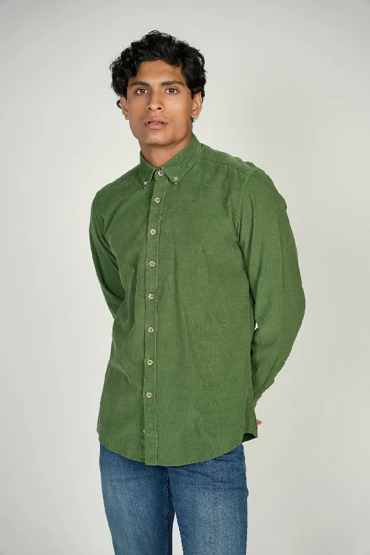 Men's eco - friendly recycled t - shirts for sustainable fashion choicesLEO Green Corduroy King Cotton Shirt Men's eco - friendly recycled t - shirts for sustainable fashion choicesLEO Green Corduroy King Cotton Shirt