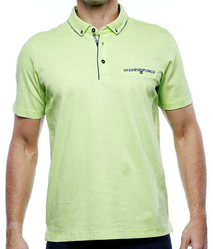 Men's plus - size pocket t - shirts with a classic lookLime Green with Black Detailing Men's plus - size pocket t - shirts with a classic lookLime Green with Black Detailing