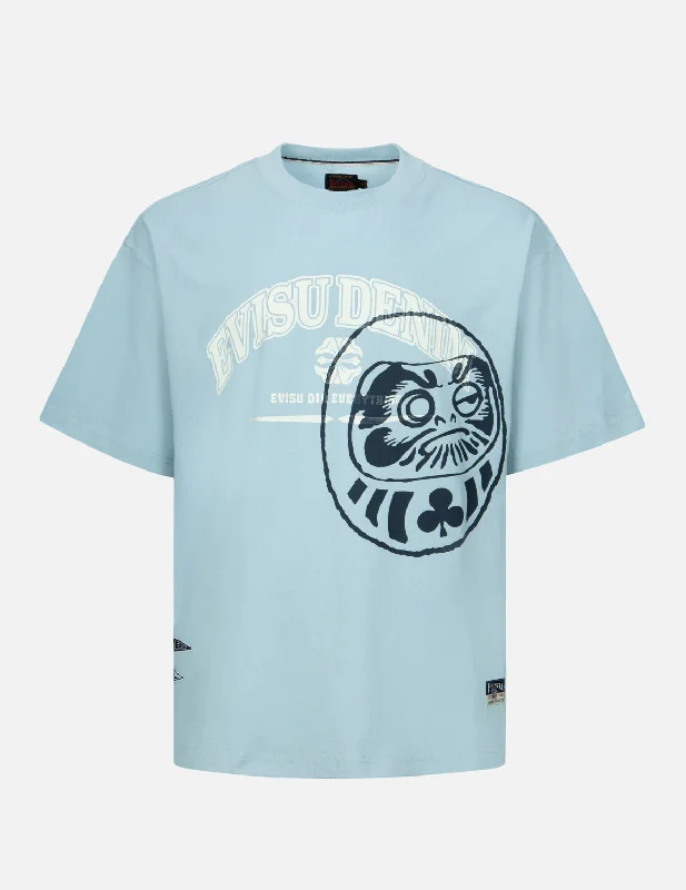 Men's moisture - wicking athletic t - shirts for intense workoutsLogo and Gaming Daruma Print Relax Fit T-shirt Men's moisture - wicking athletic t - shirts for intense workoutsLogo and Gaming Daruma Print Relax Fit T-shirt