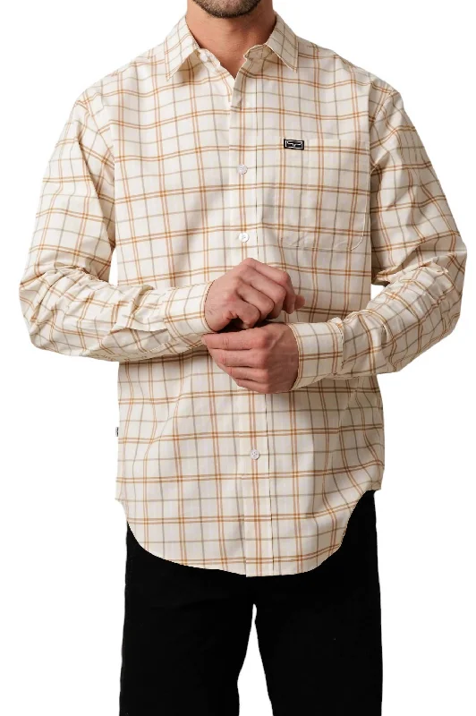 Men's tie - dye t - shirts with a bohemian styleLucas Shirt In Natural Plaid