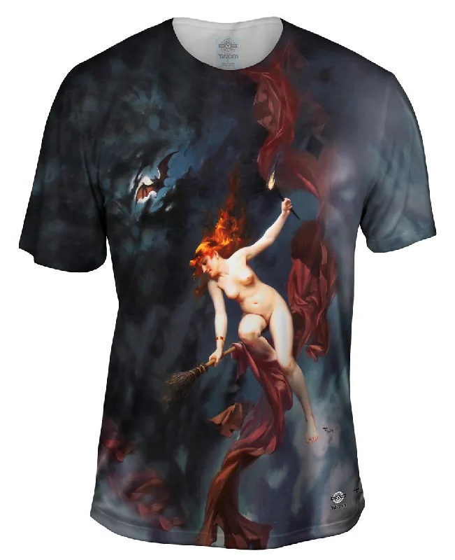 Men's printed Hawaiian t - shirts for tropical vacationsLuis Ricardo Falero - "The Witches Sabbath" (1880) Men's printed Hawaiian t - shirts for tropical vacationsLuis Ricardo Falero - "The Witches Sabbath" (1880)