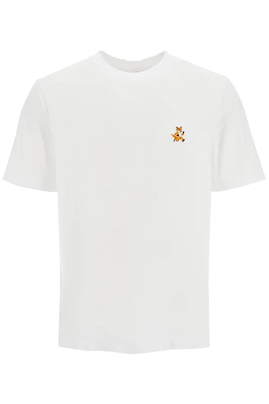 Men's button - front t - shirts with a unique artistic printMaison Kitsune Men's Speedy Fox Patch T-Shirt Men's button - front t - shirts with a unique artistic printMaison Kitsune Men's Speedy Fox Patch T-Shirt