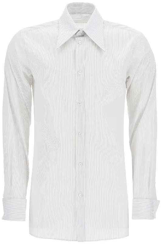 Men's button - front t - shirts with a unique artistic printMaison Margiela Men's 'Shirt With Pointed Collar' Men's button - front t - shirts with a unique artistic printMaison Margiela Men's 'Shirt With Pointed Collar'