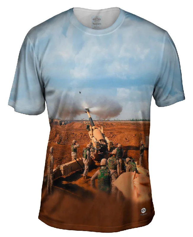 Men's distressed denim - look t - shirts with a rugged appealMarines In Fallujah