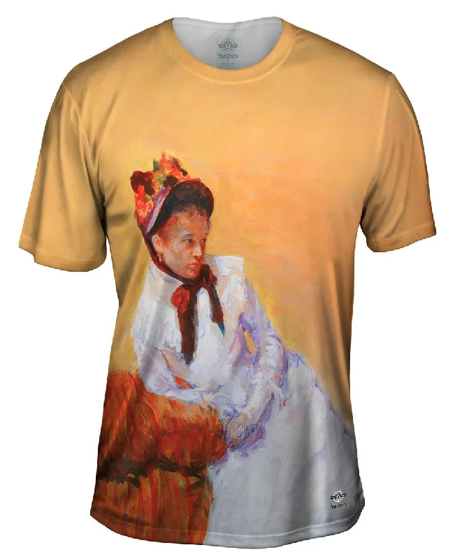 Men's slim - fit graphic t - shirts with vintage rock band printsMary Cassatt - "Self-portrait" (1878) Men's slim - fit graphic t - shirts with vintage rock band printsMary Cassatt - "Self-portrait" (1878)