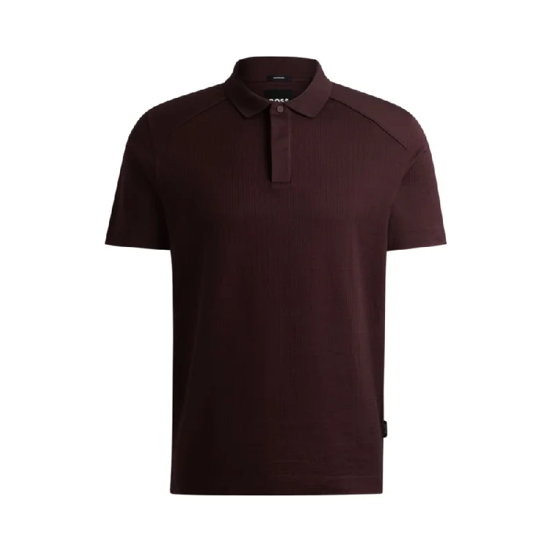 Men's polo t - shirts with a contrast collar for a preppy lookMercerized-cotton polo shirt with ripstop structure Men's polo t - shirts with a contrast collar for a preppy lookMercerized-cotton polo shirt with ripstop structure