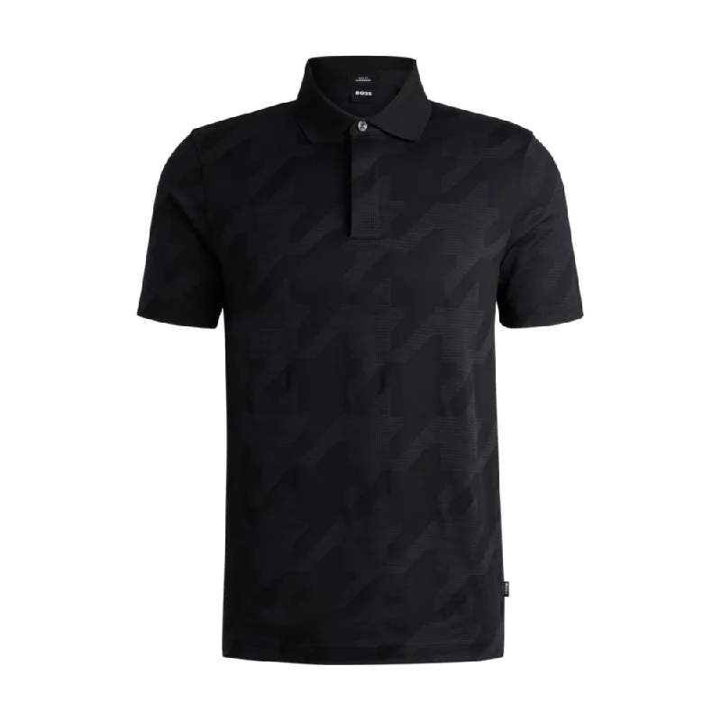 Men's lightweight performance t - shirts for running marathonsMercerized-cotton slim-fit polo shirt with houndstooth jacquard