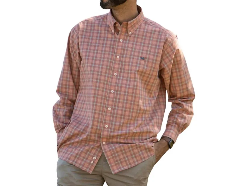 Men's tie - dye t - shirts with a bohemian styleMiddleton Windowpane Shirt In Washed Red/mint Men's tie - dye t - shirts with a bohemian styleMiddleton Windowpane Shirt In Washed Red/mint