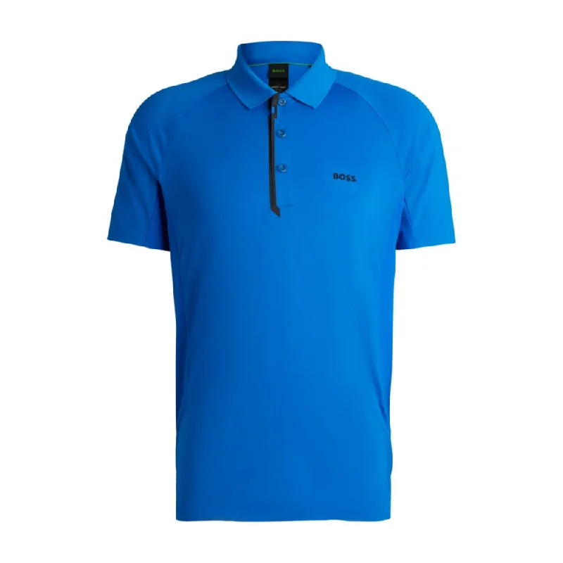 Men's short - sleeve linen t - shirts for summer beach outingsMixed-material polo shirt with decorative reflective logo