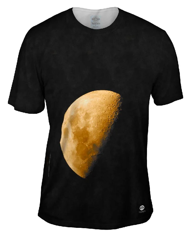 Men's v - neck muscle t - shirts for a body - building aestheticMoon Craters Art