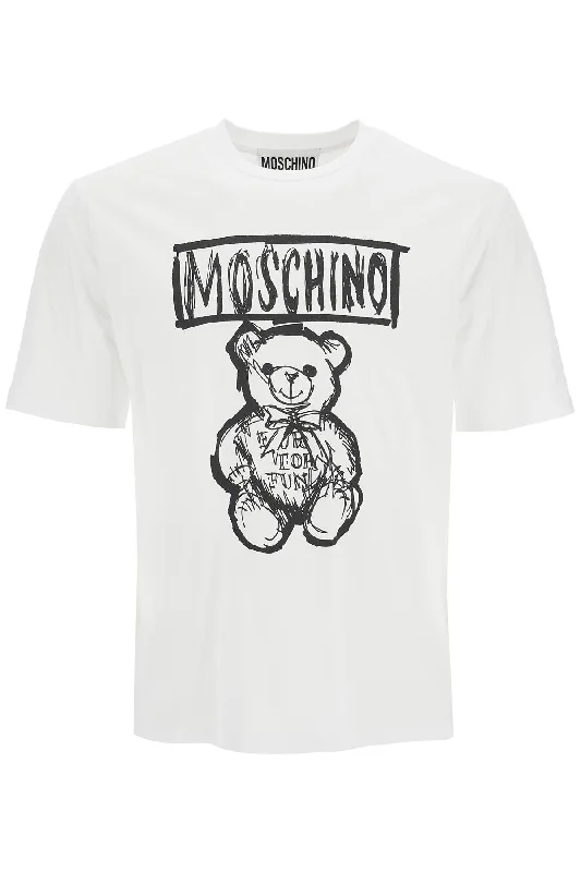 Men's lightweight performance t - shirts for running marathonsMoschino Men's 'Teddy Bear Print T Men's lightweight performance t - shirts for running marathonsMoschino Men's 'Teddy Bear Print T