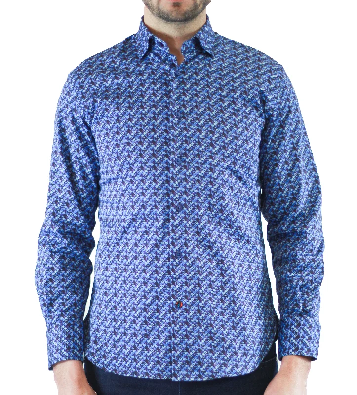 Men's antimicrobial t - shirts for odor - free freshness during travelMulti Navy, Blue and Purple Fish Scales (Big & Tall) Men's antimicrobial t - shirts for odor - free freshness during travelMulti Navy, Blue and Purple Fish Scales (Big & Tall)