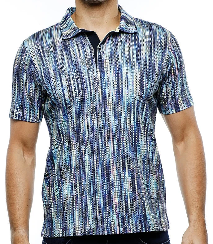 Men's mock - neck t - shirts with a modern and sleek styleMulticolor Circles & Squares (Tall) Men's mock - neck t - shirts with a modern and sleek styleMulticolor Circles & Squares (Tall)