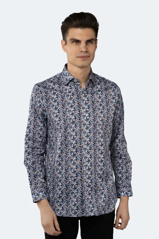 Men's ribbed t - shirts with a textured finish for added styleMulticolor Splattered Marks Shirt