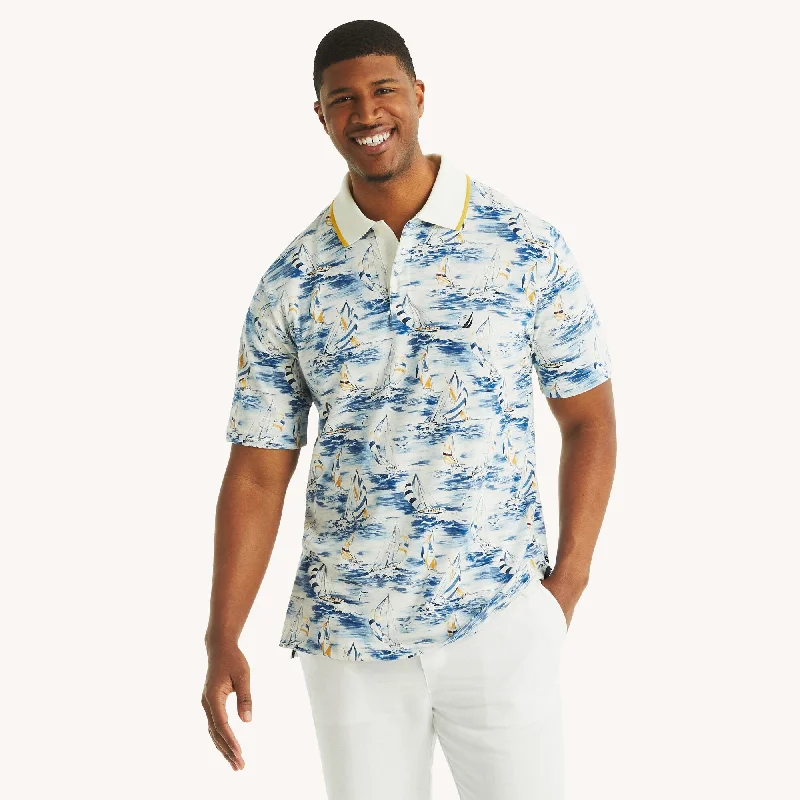 Men's mock - neck t - shirts with a modern and sleek styleNautica Mens Big & Tall Classic Fit Printed Polo Men's mock - neck t - shirts with a modern and sleek styleNautica Mens Big & Tall Classic Fit Printed Polo
