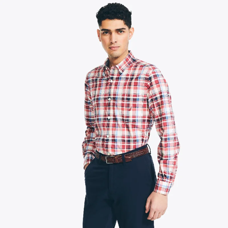 Men's long - sleeve henley t - shirts with button - down placketsNautica Mens Plaid Shirt Men's long - sleeve henley t - shirts with button - down placketsNautica Mens Plaid Shirt