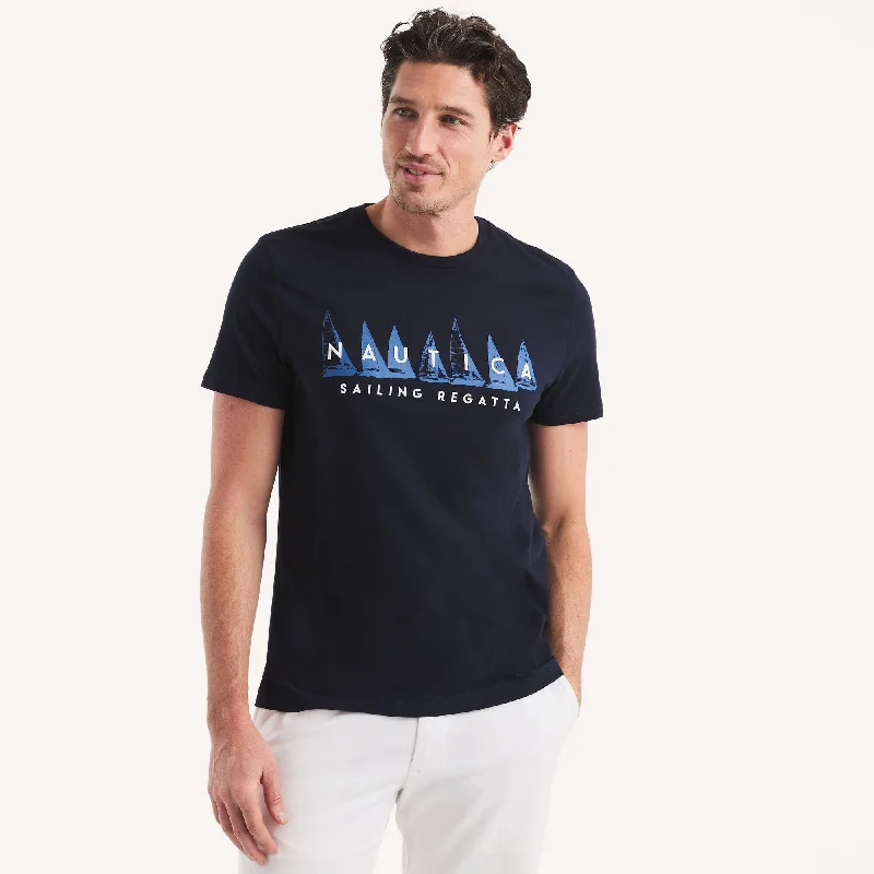 Men's long - sleeve henley t - shirts with button - down placketsNautica Mens Sailing Regatta Graphic T-Shirt Men's long - sleeve henley t - shirts with button - down placketsNautica Mens Sailing Regatta Graphic T-Shirt