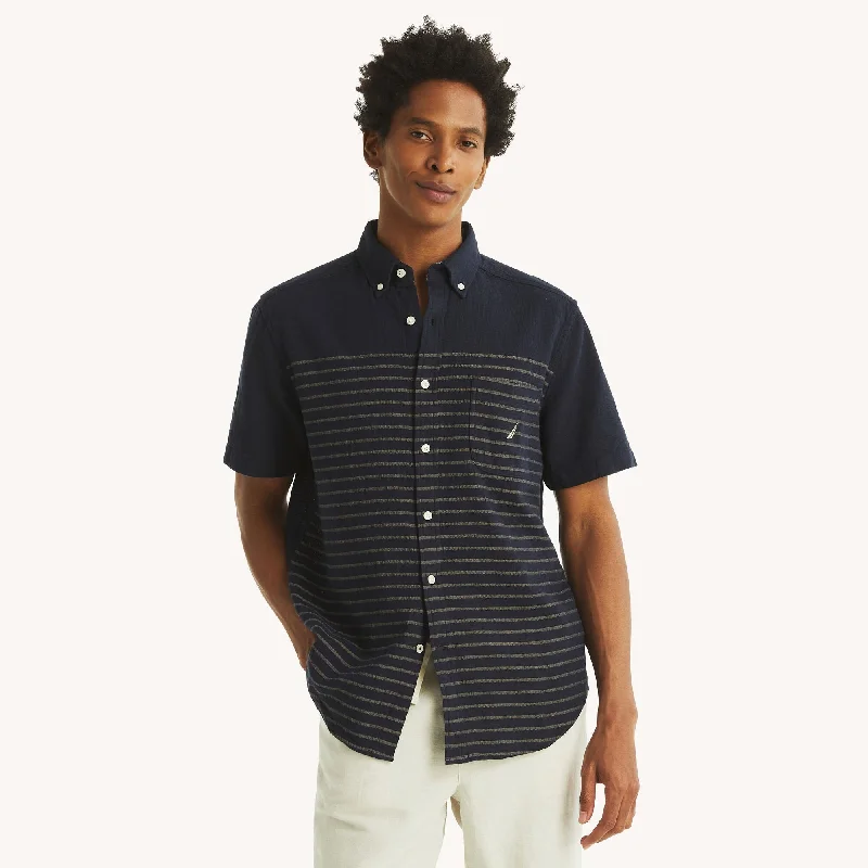 Men's organic cotton crew - neck t - shirts for everyday comfortNautica Mens Striped Short-Sleeve Shirt Men's organic cotton crew - neck t - shirts for everyday comfortNautica Mens Striped Short-Sleeve Shirt