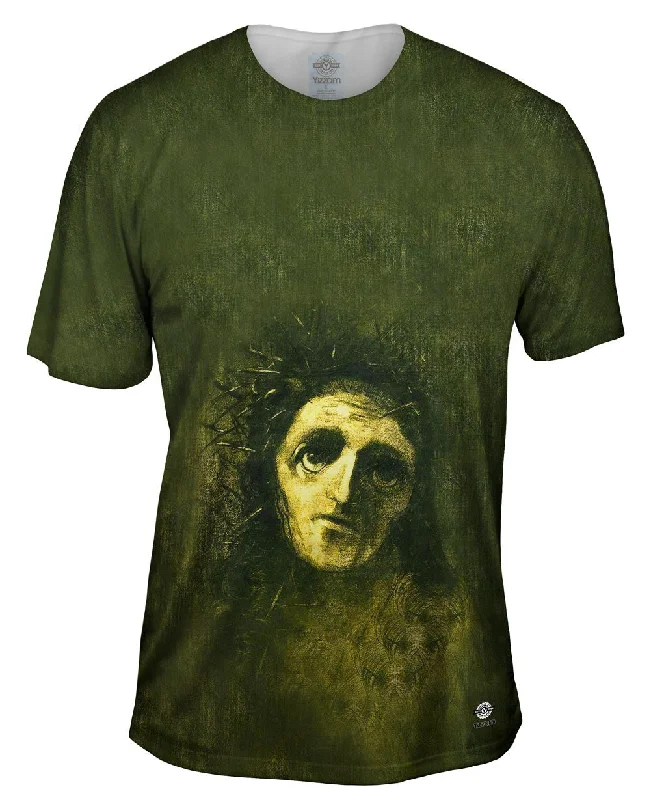 Men's antimicrobial t - shirts for odor - free freshness during travelOdilon Redon - "Christ" (1887) Men's antimicrobial t - shirts for odor - free freshness during travelOdilon Redon - "Christ" (1887)