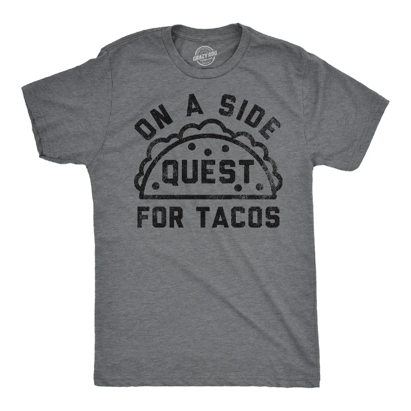 Men's polo t - shirts with a contrast collar for a preppy lookOn A Side Quest For Tacos Men's T Shirt Men's polo t - shirts with a contrast collar for a preppy lookOn A Side Quest For Tacos Men's T Shirt