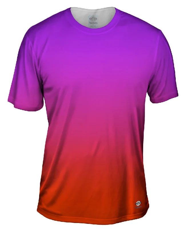 Men's mock - neck t - shirts with a modern and sleek styleOrange Purple