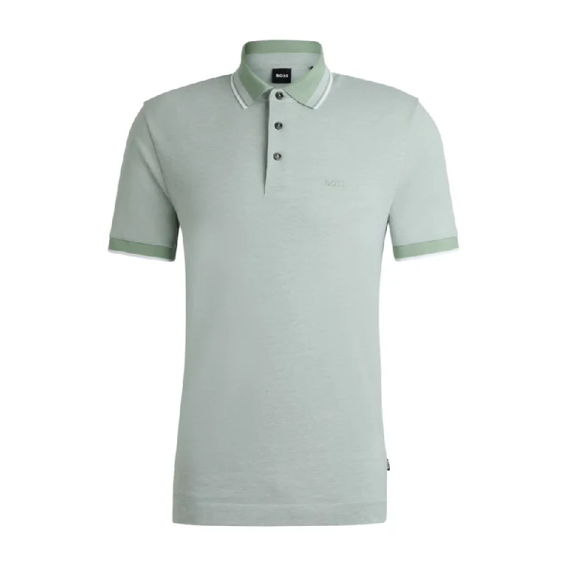 Men's organic cotton crew - neck t - shirts for everyday comfortOxford-cotton-piqu polo shirt with logo detail
