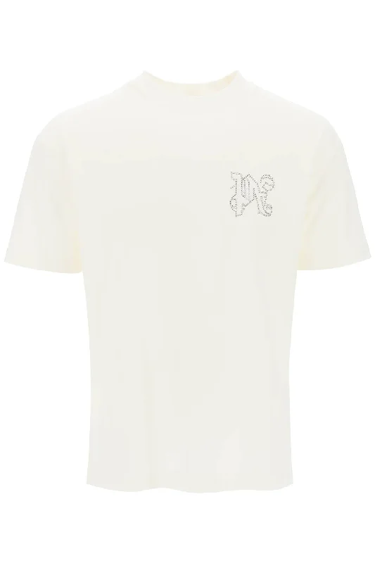 Men's plus - size pocket t - shirts with a classic lookPalm Angels Men's T-Shirt With Studded Monogram Men's plus - size pocket t - shirts with a classic lookPalm Angels Men's T-Shirt With Studded Monogram