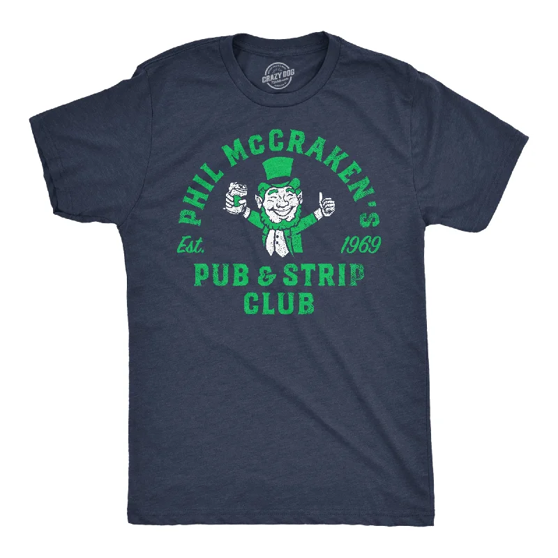 Men's tie - dye t - shirts with a bohemian stylePhil McCrackens Pub And Strip Club Men's T Shirt Men's tie - dye t - shirts with a bohemian stylePhil McCrackens Pub And Strip Club Men's T Shirt