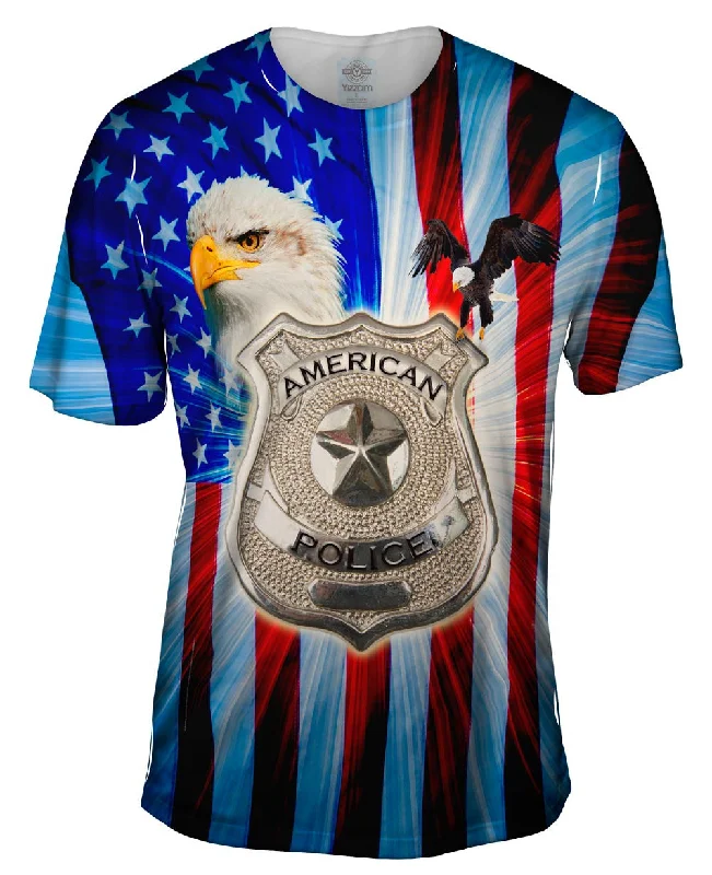 Men's UV - protection t - shirts for outdoor activities in the sunPolice Pride Badge Men's UV - protection t - shirts for outdoor activities in the sunPolice Pride Badge