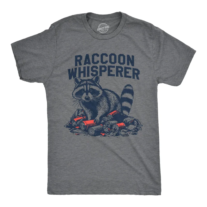 Men's long - sleeve henley t - shirts with button - down placketsRaccoon Whisperer Men's T Shirt