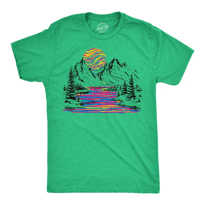 Men's distressed denim - look t - shirts with a rugged appealRainbow River Men's T Shirt Men's distressed denim - look t - shirts with a rugged appealRainbow River Men's T Shirt