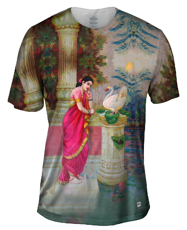 Men's distressed denim - look t - shirts with a rugged appealRaja Ravi - "Hansa Damayanthi" Men's distressed denim - look t - shirts with a rugged appealRaja Ravi - "Hansa Damayanthi"