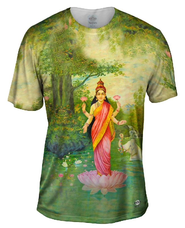 Men's thermal t - shirts with a high - neck design for cold weatherRaja Ravi Varma - "Lakshmi" Men's thermal t - shirts with a high - neck design for cold weatherRaja Ravi Varma - "Lakshmi"