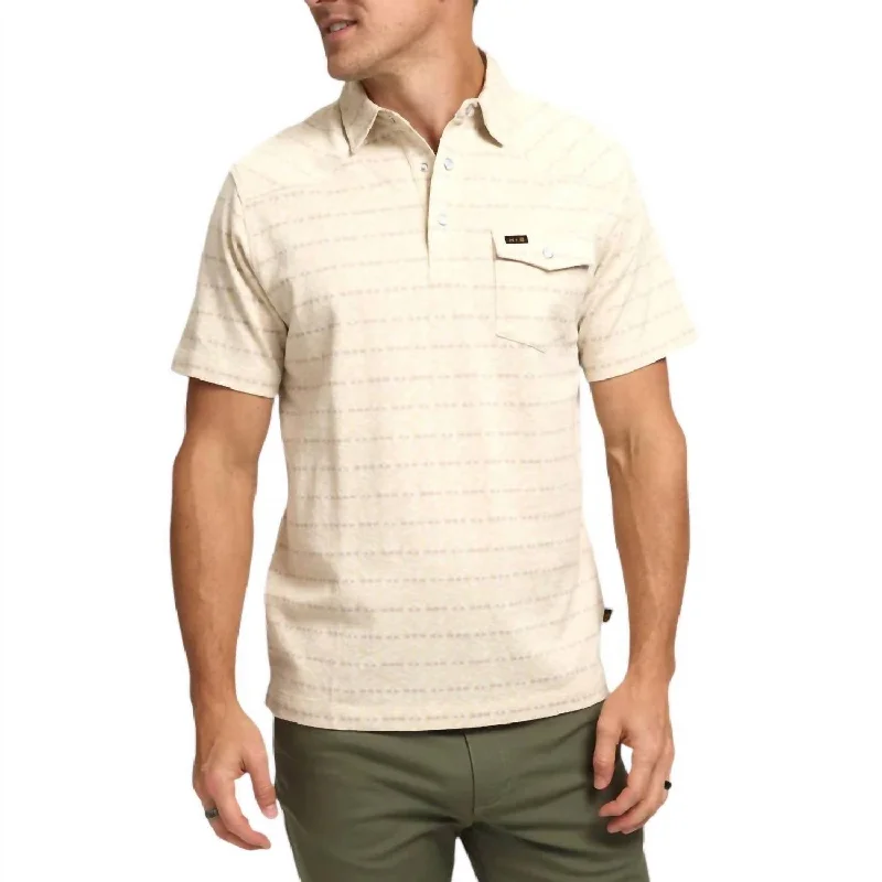 Men's moisture - wicking athletic t - shirts for intense workoutsRanchero Jacquard Polo In Chiba Jacquard: Creme Men's moisture - wicking athletic t - shirts for intense workoutsRanchero Jacquard Polo In Chiba Jacquard: Creme