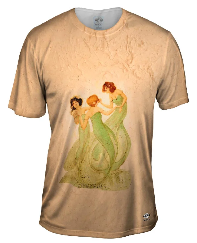 Men's eco - friendly recycled t - shirts for sustainable fashion choicesRaphael Kirchner - "Les Ephemeres" Men's eco - friendly recycled t - shirts for sustainable fashion choicesRaphael Kirchner - "Les Ephemeres"