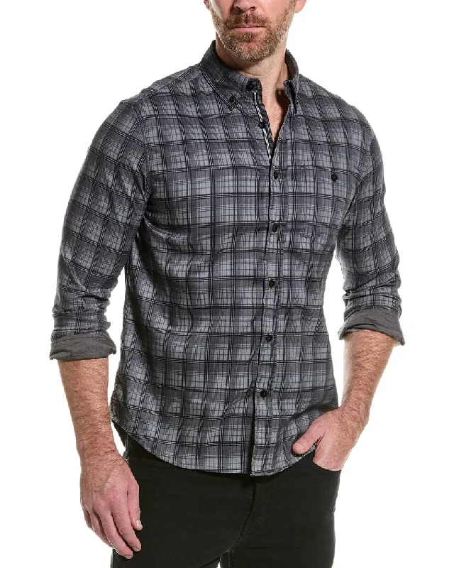 Men's slim - fit graphic t - shirts with vintage rock band printsReport Collection Woven Shirt Men's slim - fit graphic t - shirts with vintage rock band printsReport Collection Woven Shirt