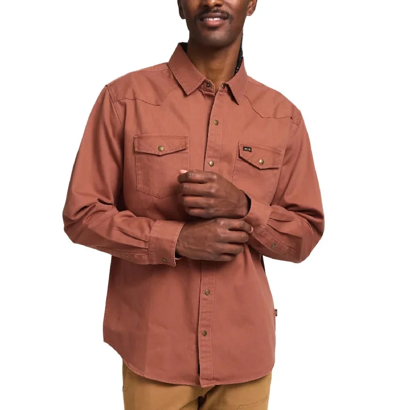 Men's antimicrobial t - shirts for odor - free freshness during travelSawhorse Work Shirt In Mink Brown Men's antimicrobial t - shirts for odor - free freshness during travelSawhorse Work Shirt In Mink Brown