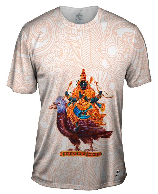 Men's ribbed t - shirts with a textured finish for added styleShani - "Shani Graha" (1842) Men's ribbed t - shirts with a textured finish for added styleShani - "Shani Graha" (1842)