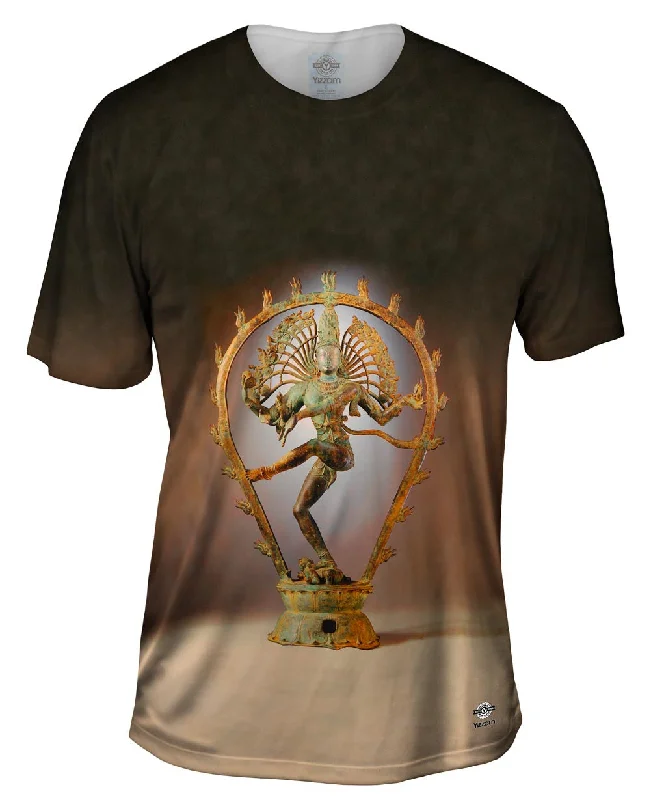 Men's distressed denim - look t - shirts with a rugged appealShiva As The Lord Of Dance Statue Men's distressed denim - look t - shirts with a rugged appealShiva As The Lord Of Dance Statue