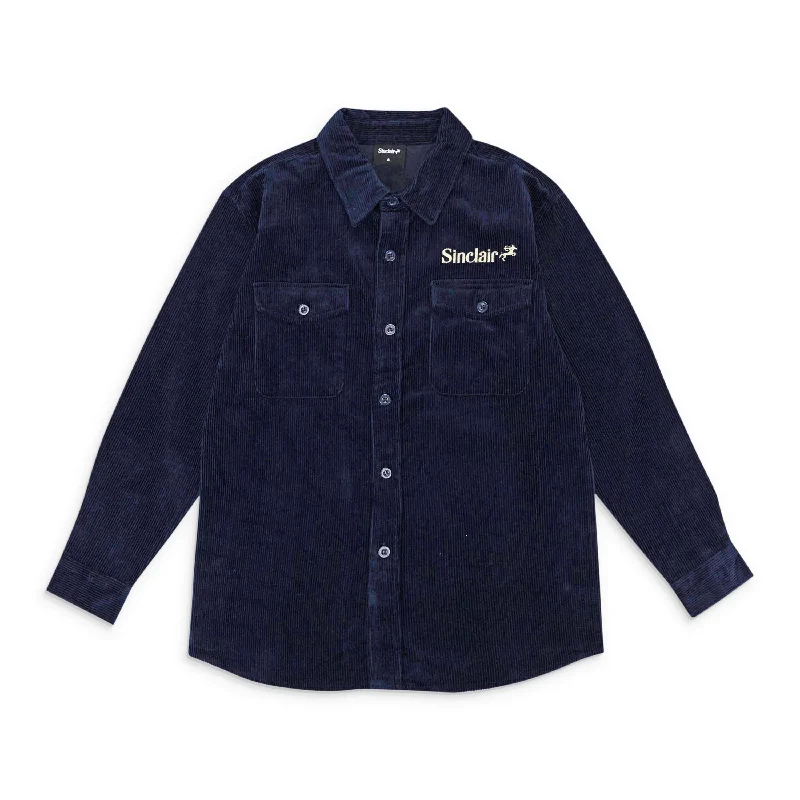 Men's UV - protection t - shirts for outdoor activities in the sunSINCLAIR TWIST CORD NAVY BLUE BUTTON DOWN SHIRT Men's UV - protection t - shirts for outdoor activities in the sunSINCLAIR TWIST CORD NAVY BLUE BUTTON DOWN SHIRT