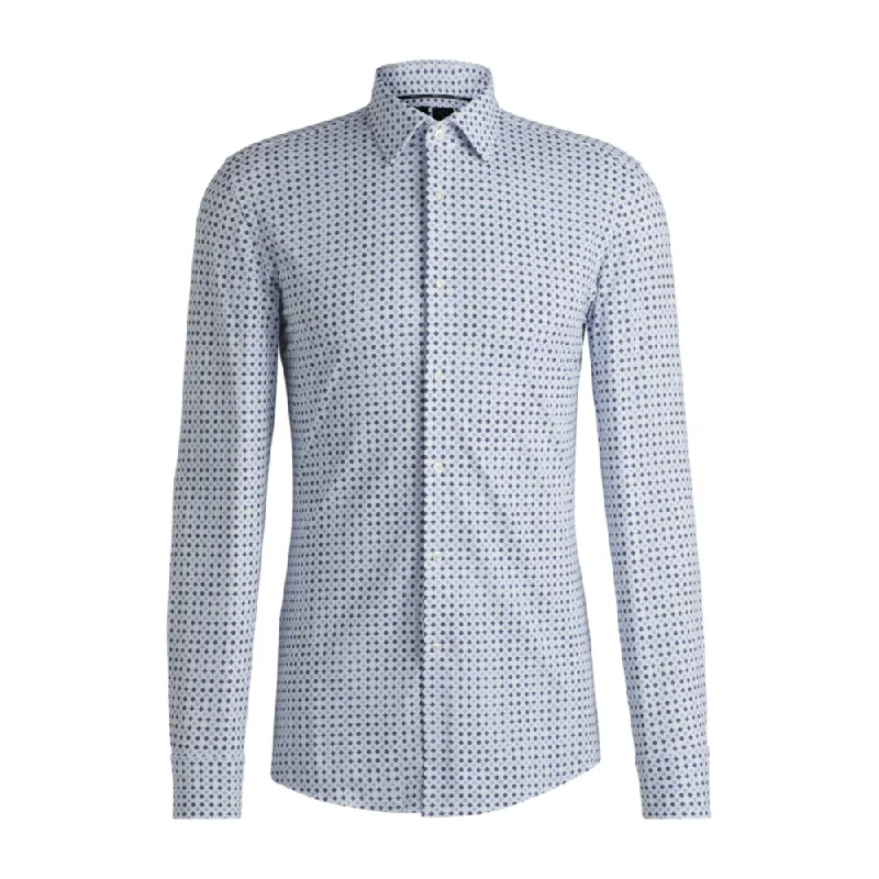 Men's antimicrobial t - shirts for odor - free freshness during travelSlim-fit shirt in printed performance-stretch fabric Men's antimicrobial t - shirts for odor - free freshness during travelSlim-fit shirt in printed performance-stretch fabric