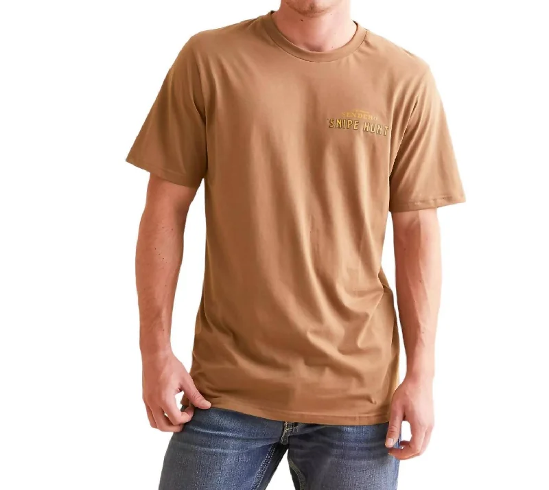 Men's tie - dye t - shirts with a bohemian styleSnipe Hunt T-Shirt In Light Brown
