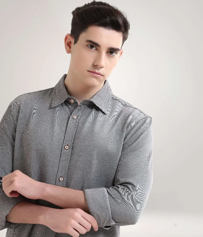 Men's polo t - shirts with a contrast collar for a preppy lookStormy Charcoal