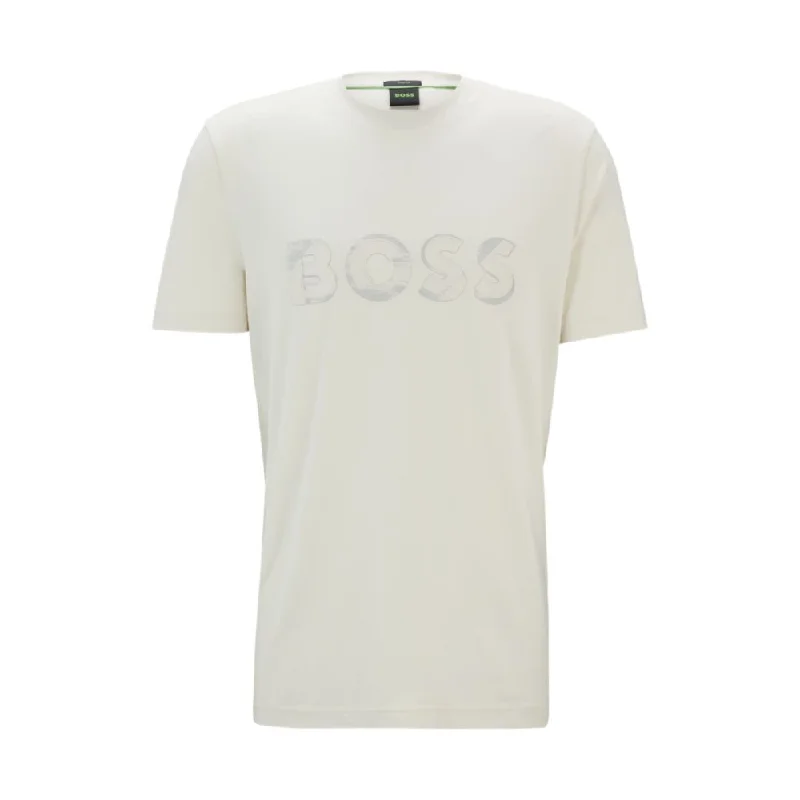 Men's lightweight performance t - shirts for running marathonsStretch-cotton short-sleeved T-shirt with logo artwork Men's lightweight performance t - shirts for running marathonsStretch-cotton short-sleeved T-shirt with logo artwork