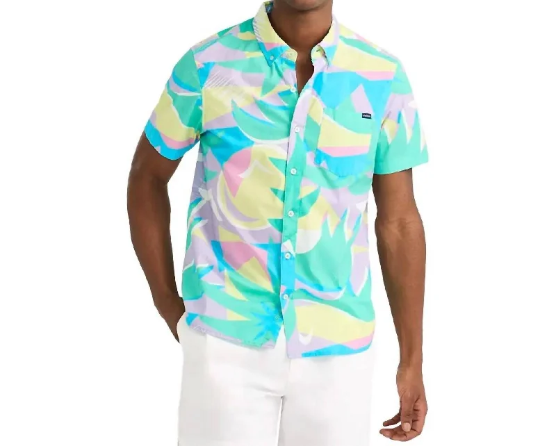 Men's mock - neck t - shirts with a modern and sleek styleSurfside Friday Shirt In Multi Pastel Men's mock - neck t - shirts with a modern and sleek styleSurfside Friday Shirt In Multi Pastel