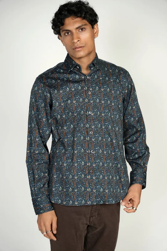 Men's organic cotton crew - neck t - shirts for everyday comfortTeal with Paisley Pattern Signature Collection (Big & Tall) Men's organic cotton crew - neck t - shirts for everyday comfortTeal with Paisley Pattern Signature Collection (Big & Tall)
