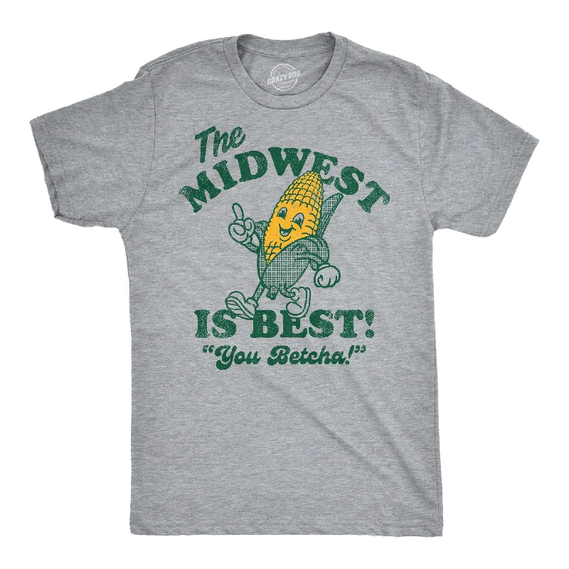 Men's printed Hawaiian t - shirts for tropical vacationsThe Midwest Is Best Men's T Shirt