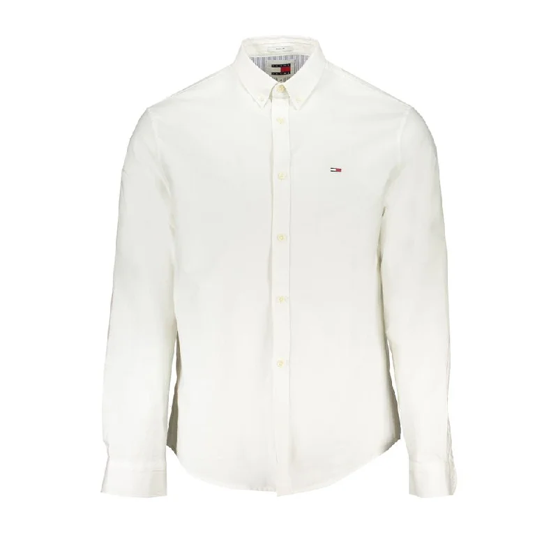 Men's button - front t - shirts with a unique artistic printTommy Hilfiger Cotton Men's Shirt Men's button - front t - shirts with a unique artistic printTommy Hilfiger Cotton Men's Shirt