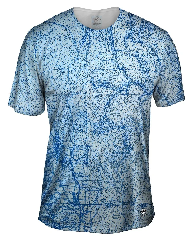 Men's thermal t - shirts with a high - neck design for cold weatherTopography Map