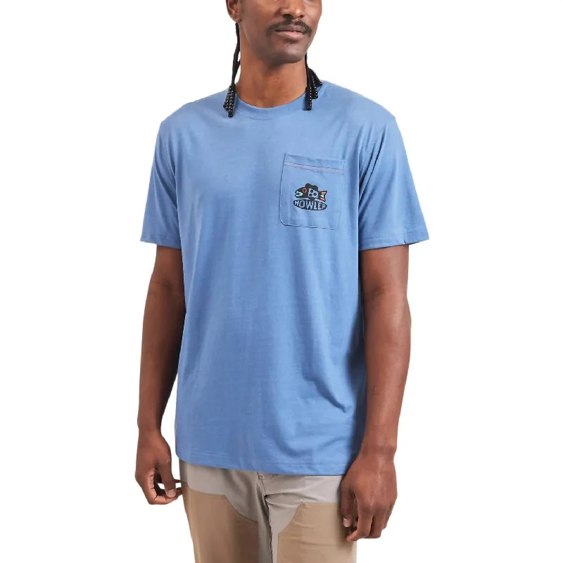 Men's button - front t - shirts with a unique artistic printTravelin' Light Pocket T-Shirt In Blue Mirage Men's button - front t - shirts with a unique artistic printTravelin' Light Pocket T-Shirt In Blue Mirage